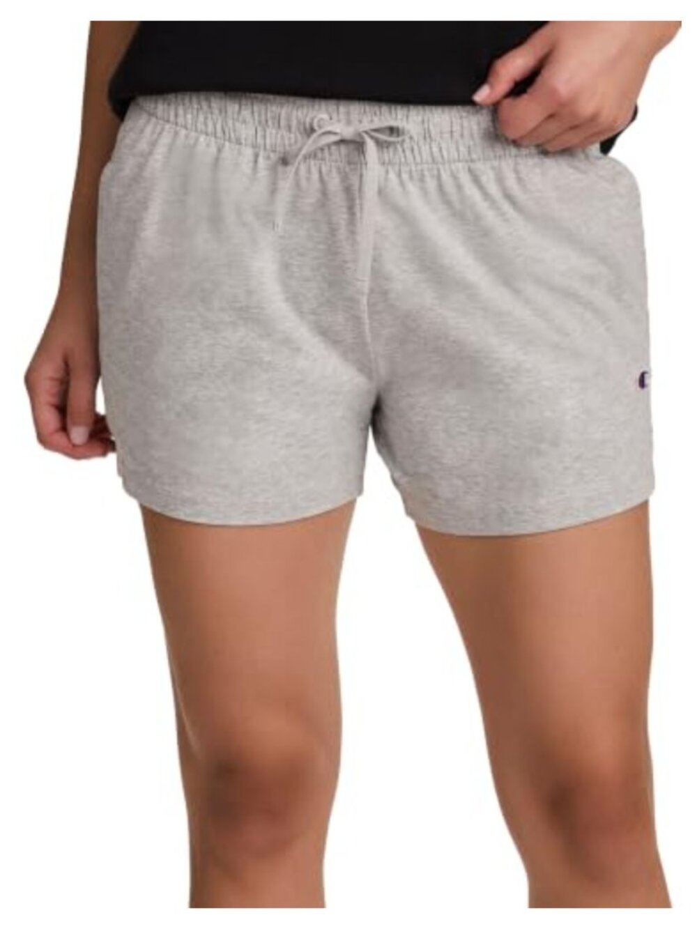 Champion Womens Jersey Lounge Shorts Drawstring 5 Inseam Relaxed Fit